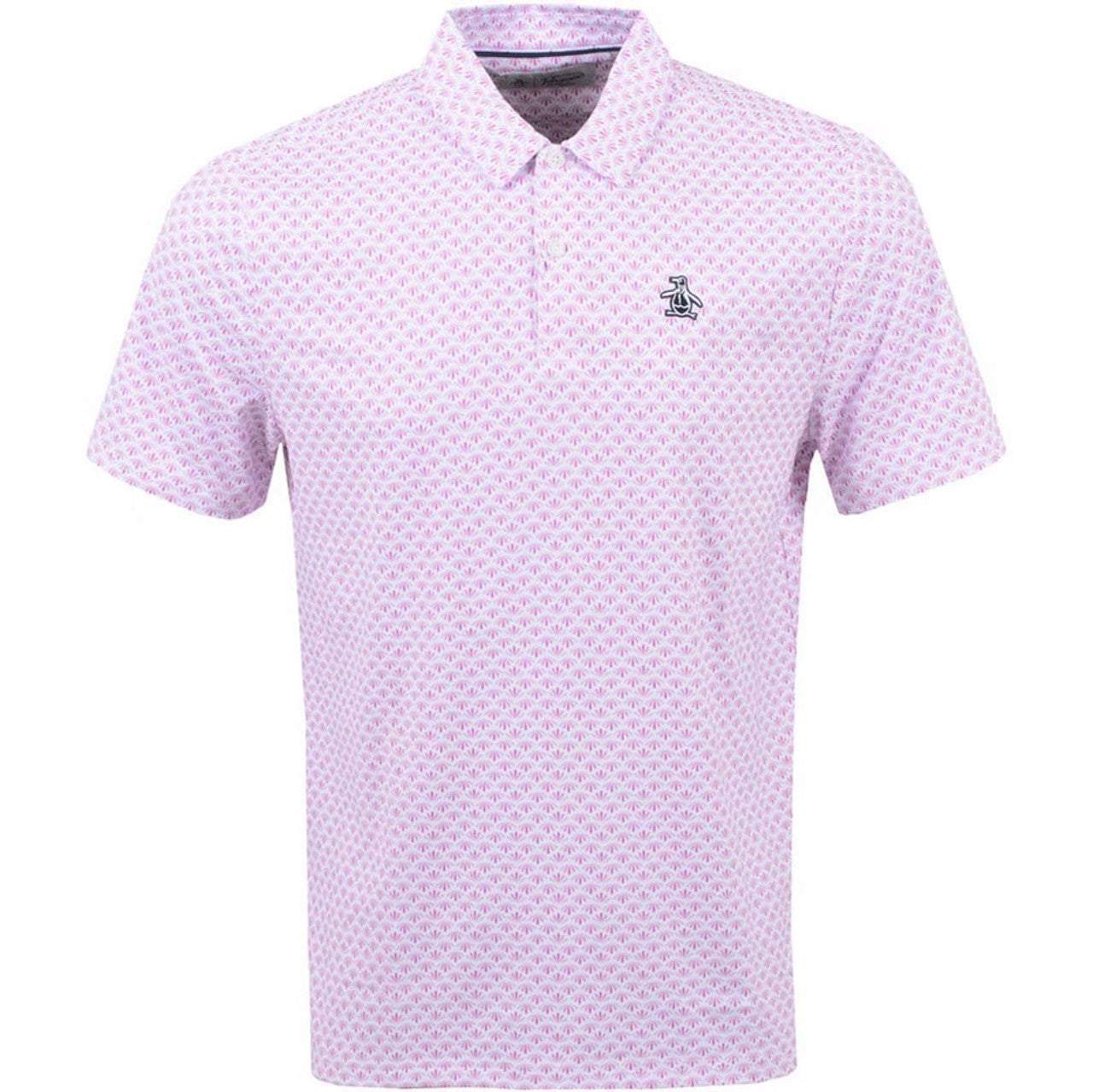 Original Penguin Mens Retro Geo Print Golf Polo PIROUETTE Golf
