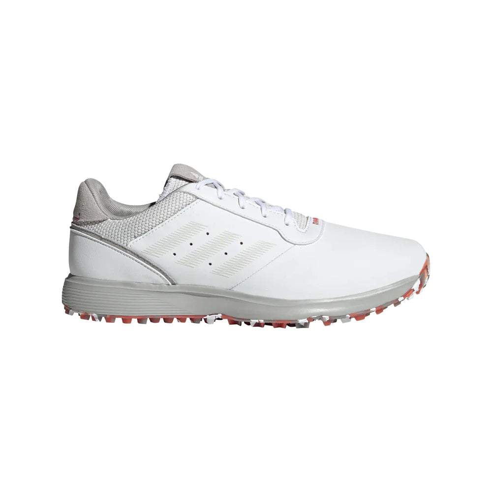 adidas Men s S2G Spikeless Golf Shoes WHITE GREY RED