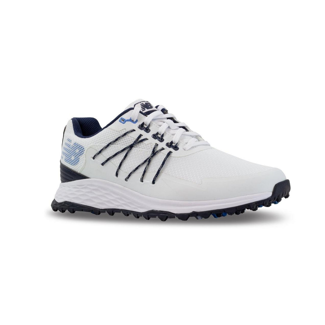 New Balance Mens Fresh Foam Pace SL Golf Shoe - WHITE / NAVY