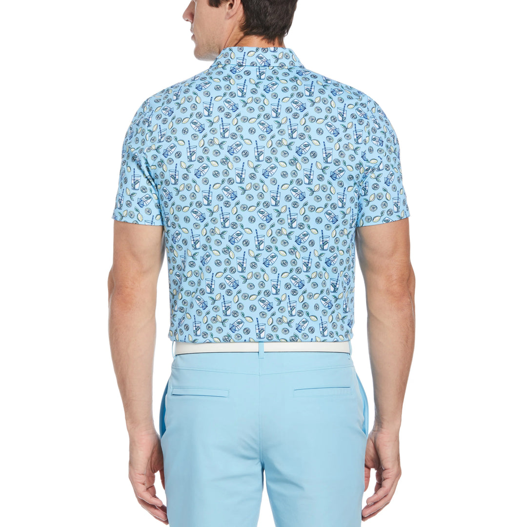 Original Penguin Mens Lemonade Print Golf Shirt Polo - BALTIC SEA Original Penguin Mens Lemonade Print Golf Shirt Polo - BALTIC SEA