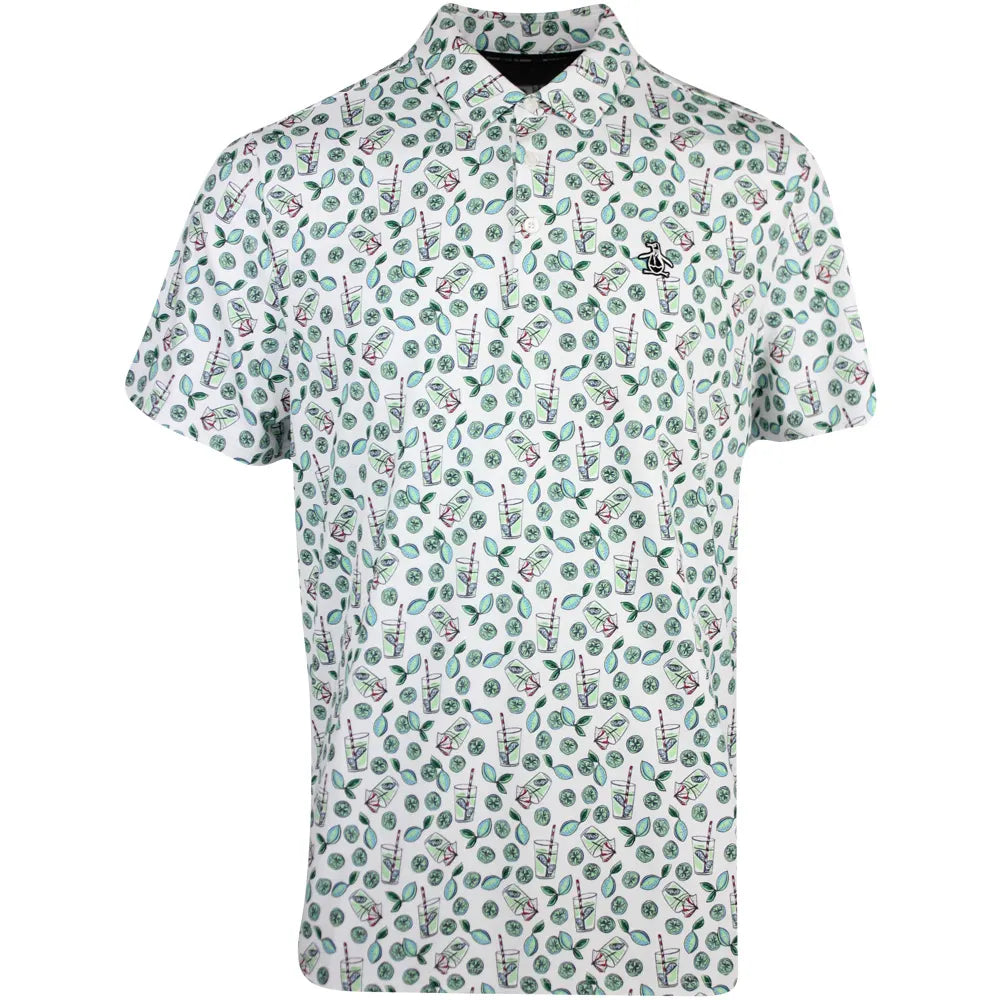 Original Penguin Mens Lemonade Print Golf Shirt Polo - BRIGHT