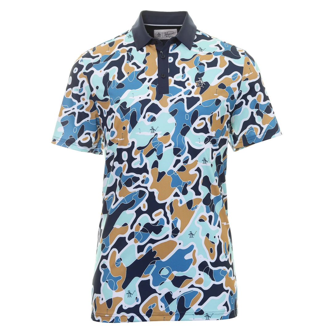 BRIEFING GOLF MS CAMO PRINT POLO（NAVY／M） BRIEFING GOLF MS CAMO PRINT POLO（NAVY／M） Camo Print Polo